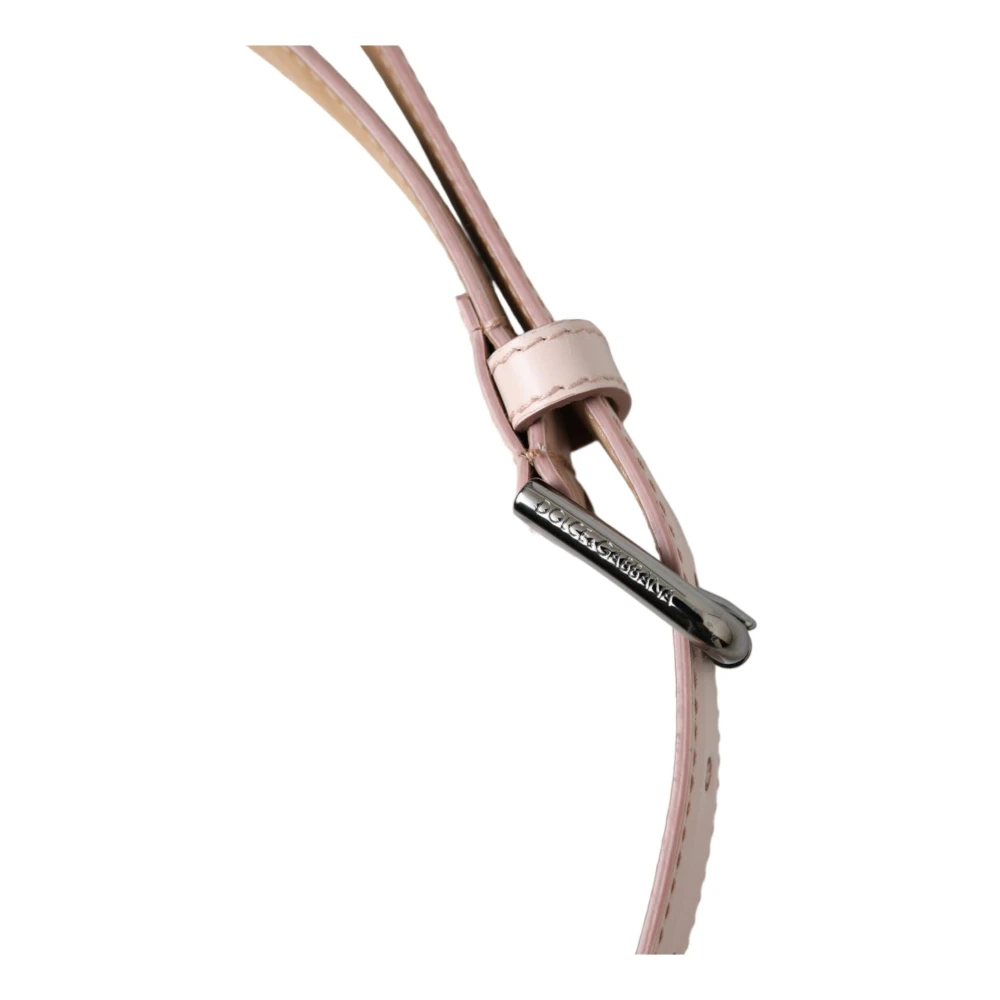 Dolce & Gabbana Lichtroze Leren Metalen Gesp Riem Pink Dames