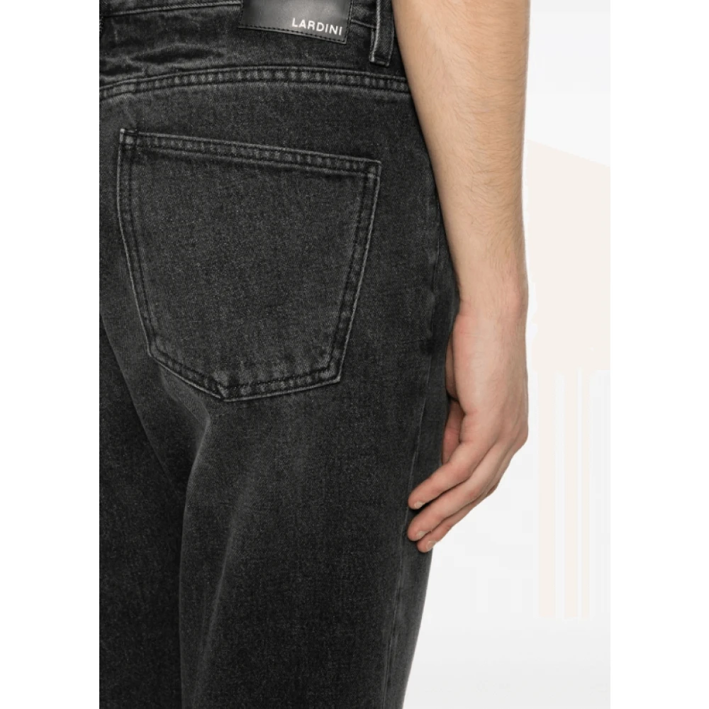 Lardini Zwarte Distressed Denim Jeans Black Dames
