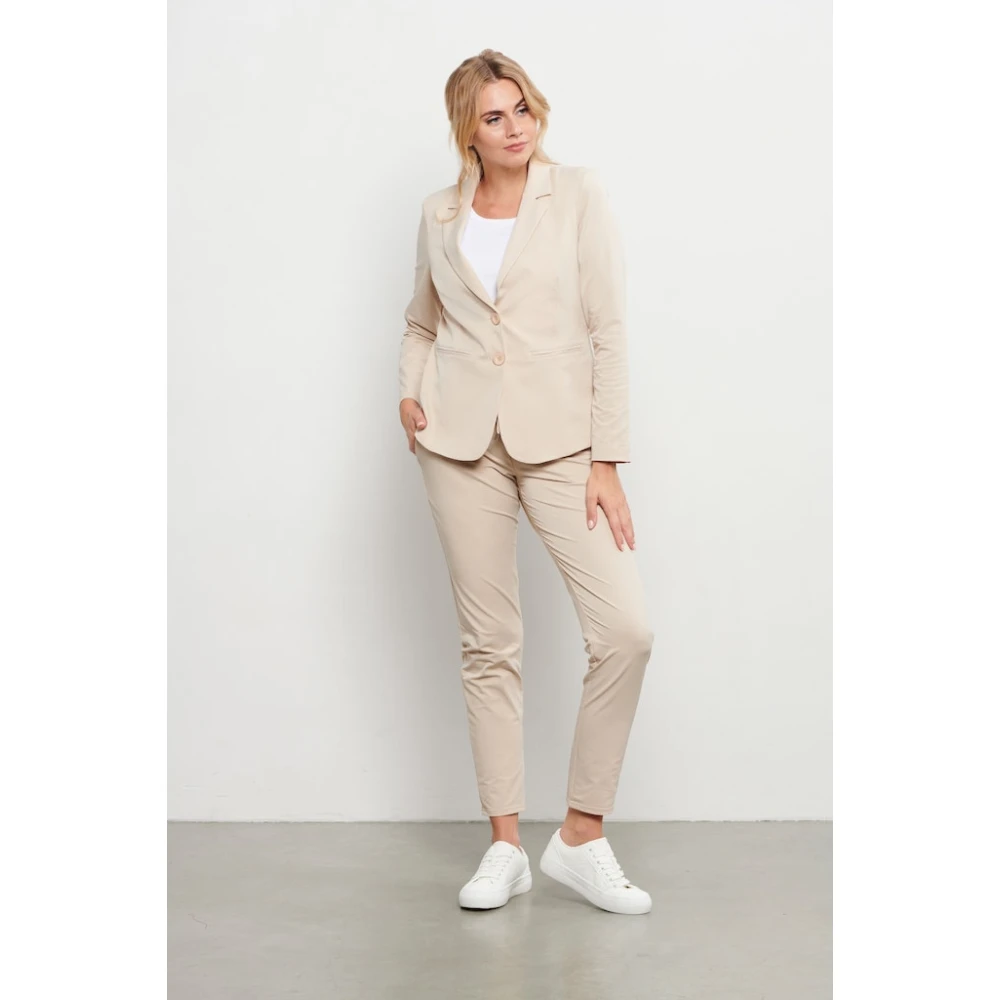 &Co Woman Blazer met ruitpatroon Beige Dames