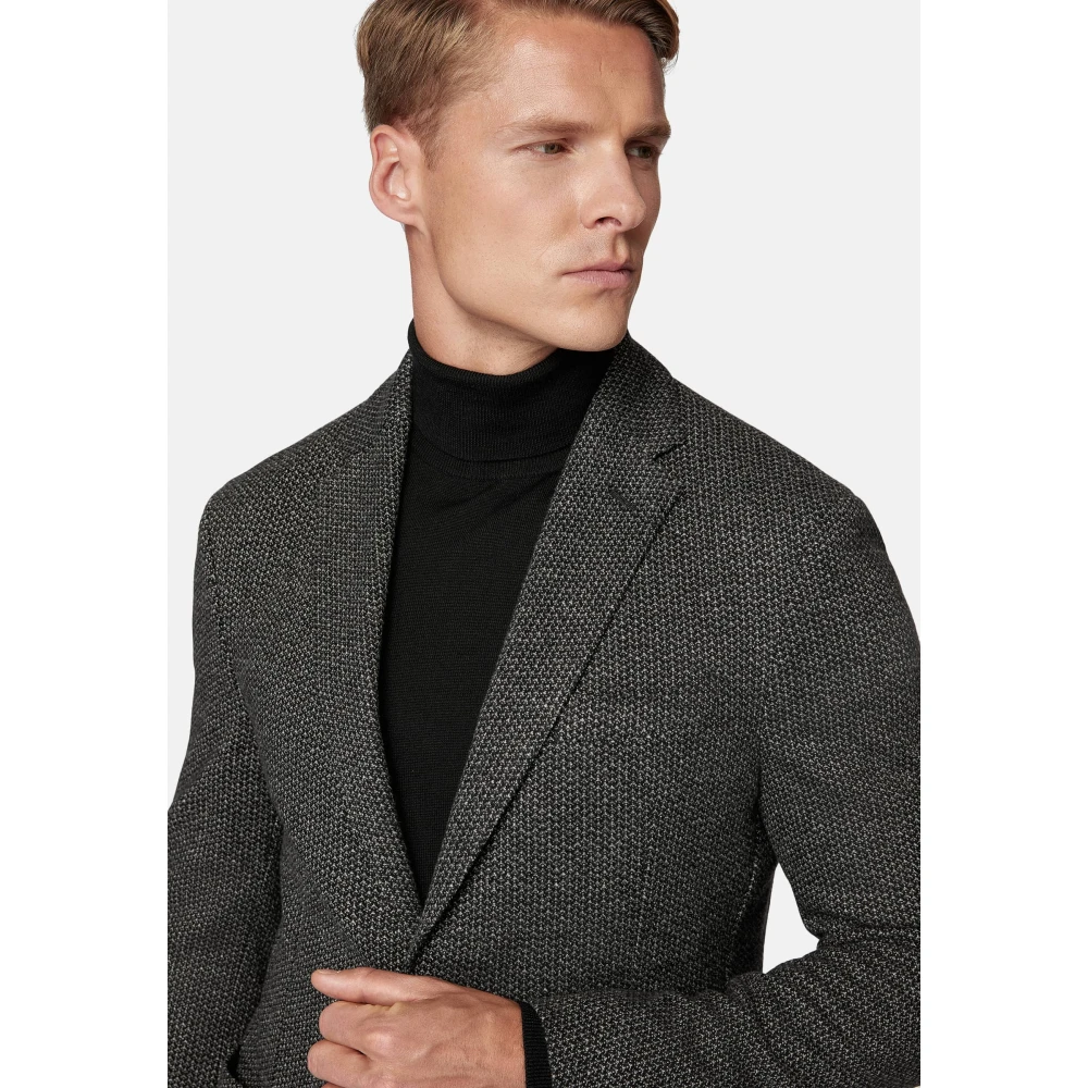 Boggi Milano B Jersey Katoenen Blend Jas Gray Heren