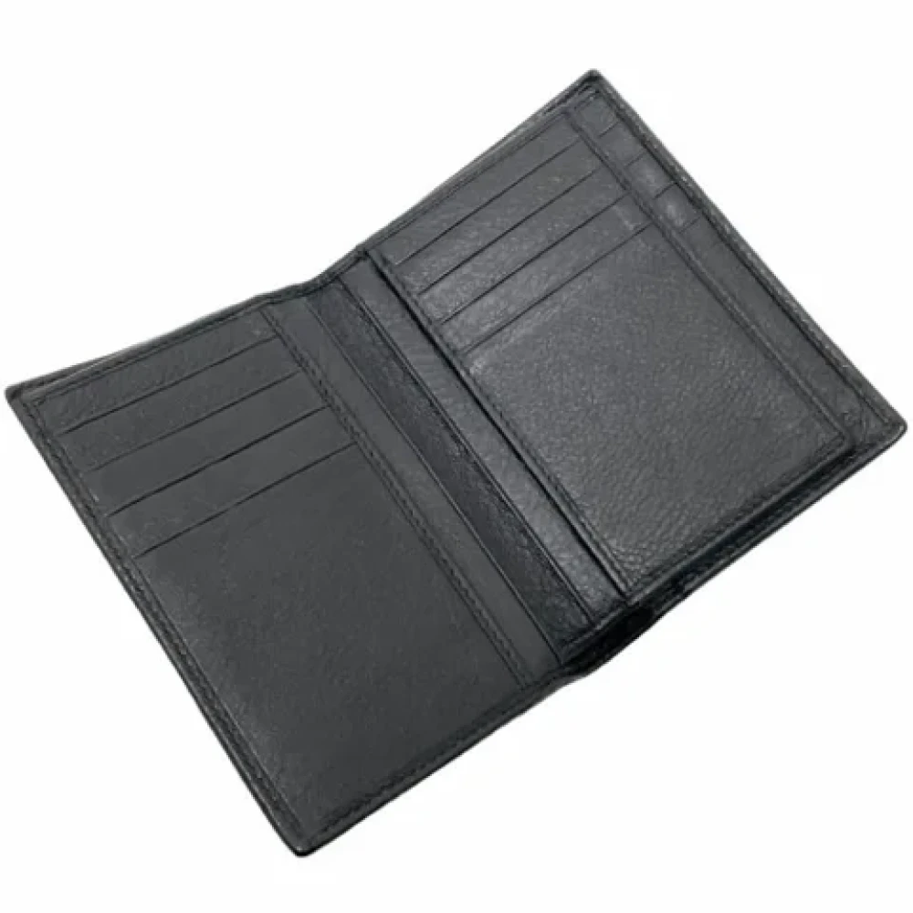 Gucci Vintage Pre-owned Leather wallets Black Heren