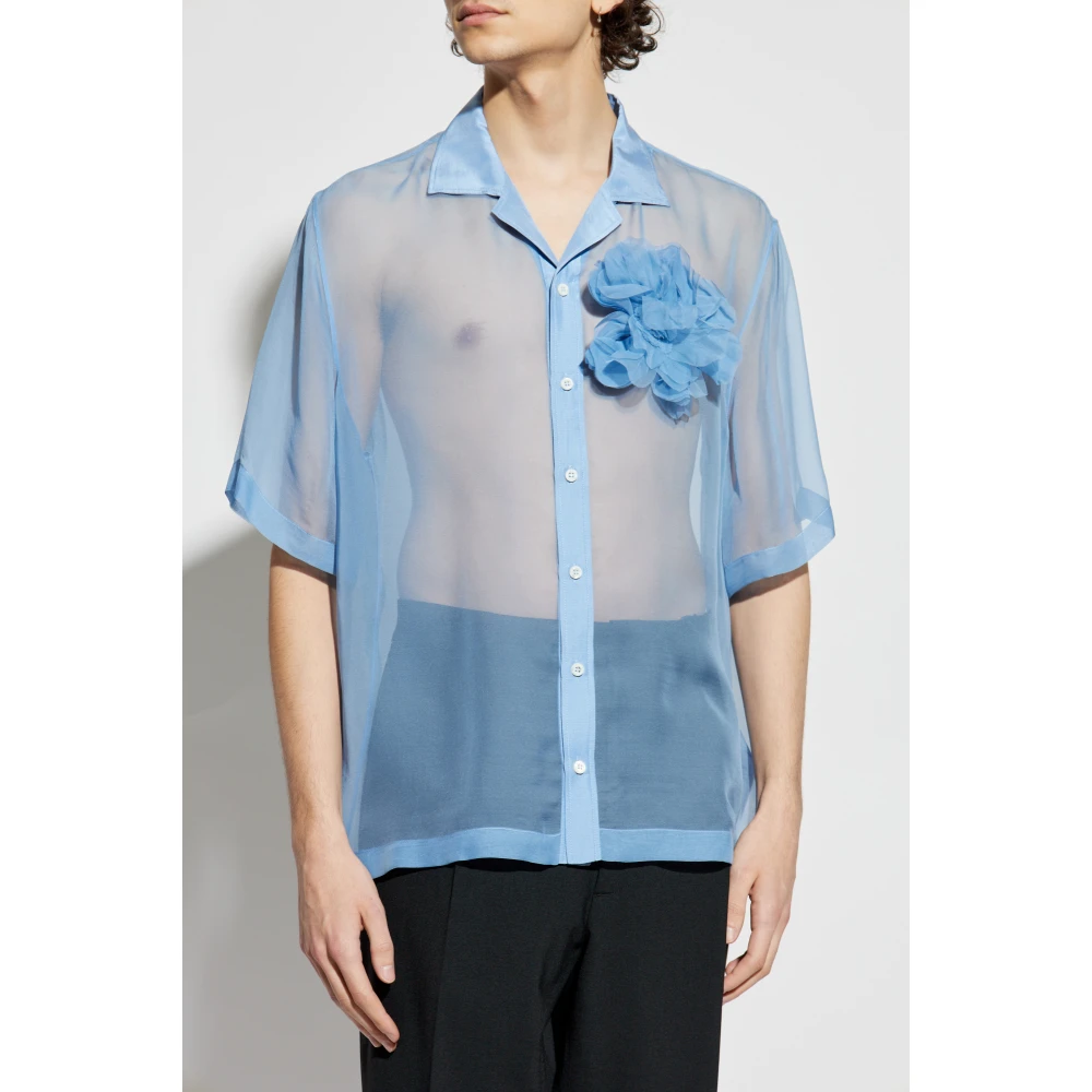 Dsquared2 Zijden overhemd Blue Heren