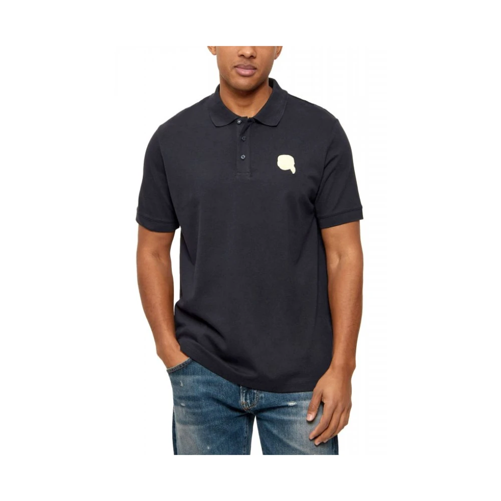 Karl Lagerfeld Men's Blue Polo Shirts, L, Polo Shirt