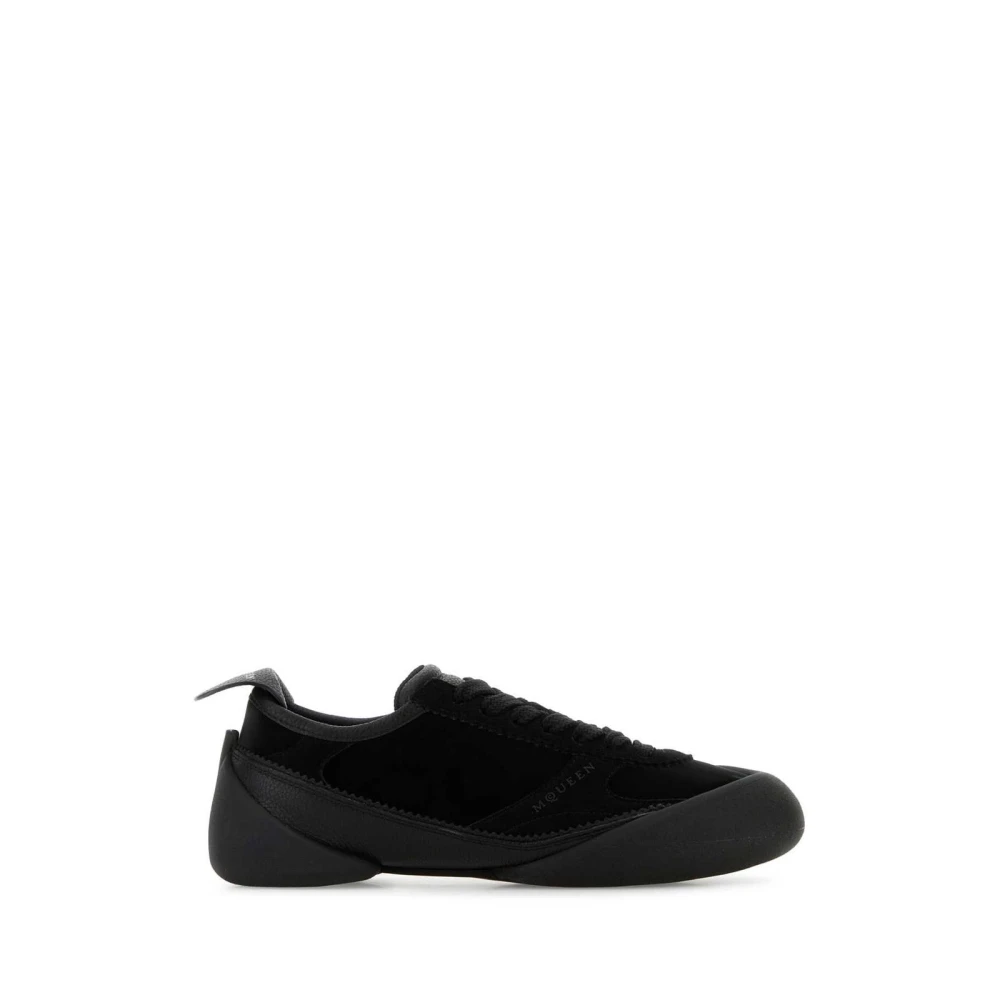 Alexander Mcqueen Women's Black Sneakers, 6 Uk, Suede And Leather Runner Trainers