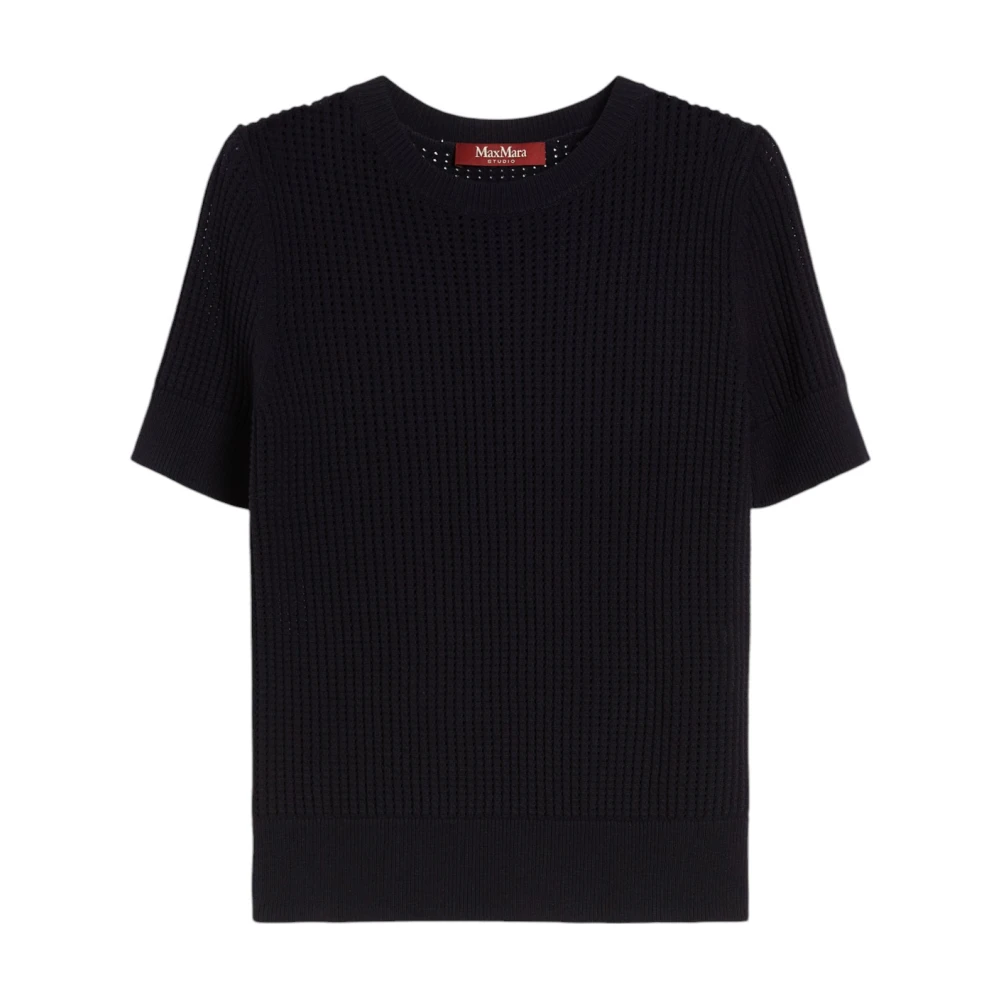 Max Mara Studio Stijlvolle Maglia Top Blue Dames