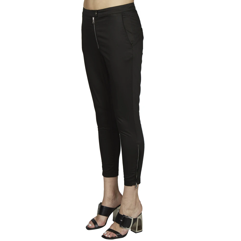 Dondup Stretch Katoen Satijnen Broek Black Dames