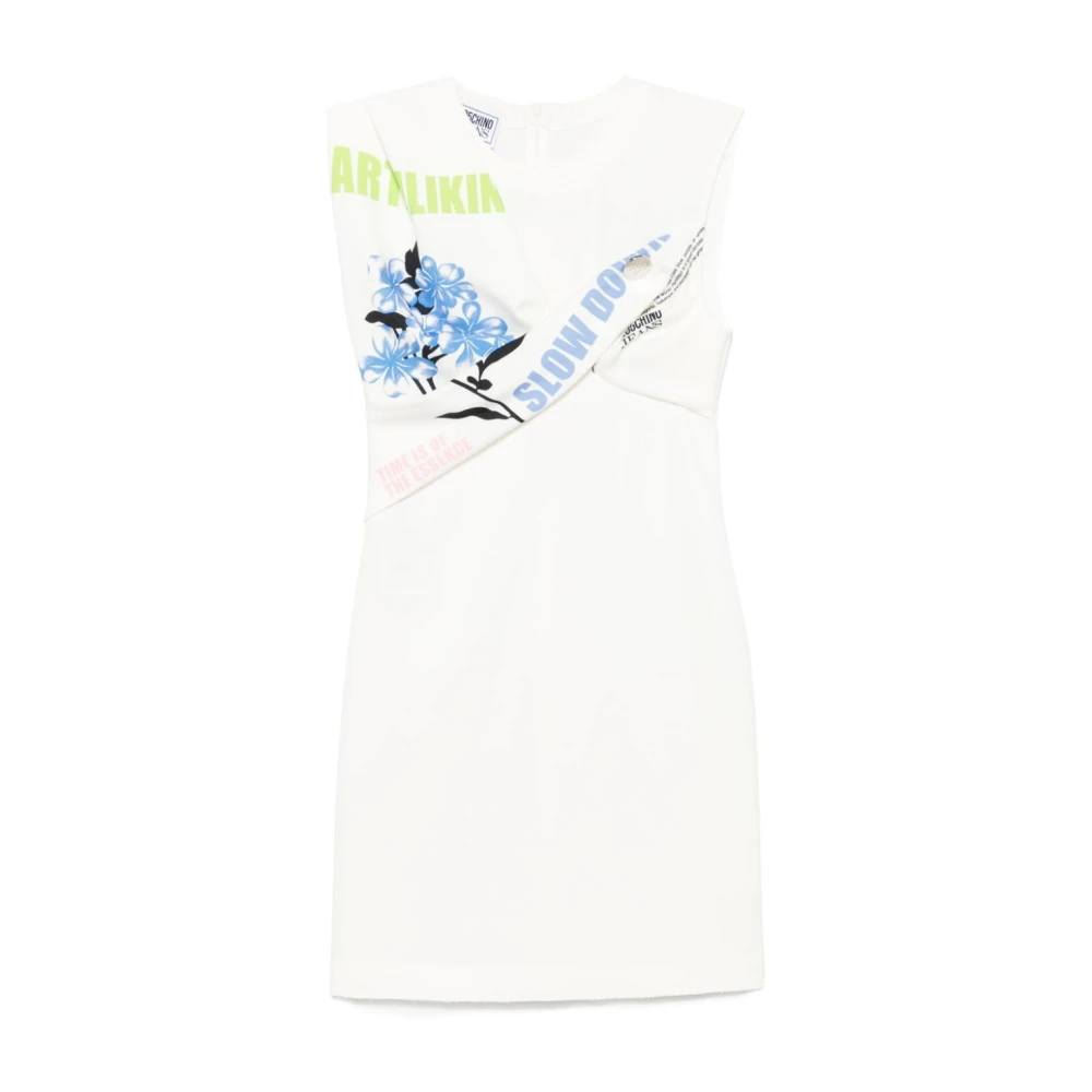Moschino Elegante Polyester Jurk White Dames