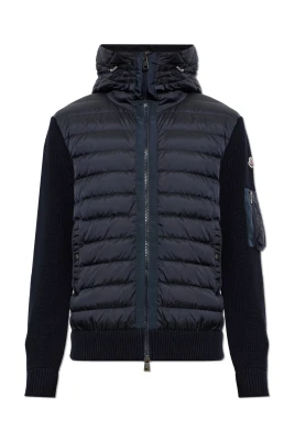 Turtleneck Cardigan med quiltad front