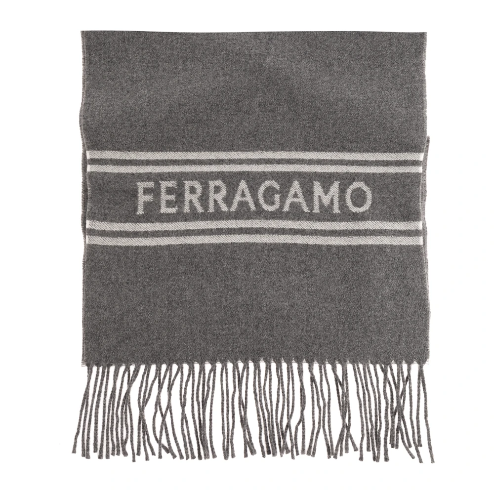 Salvatore Ferragamo Wollen sjaal Gray Heren