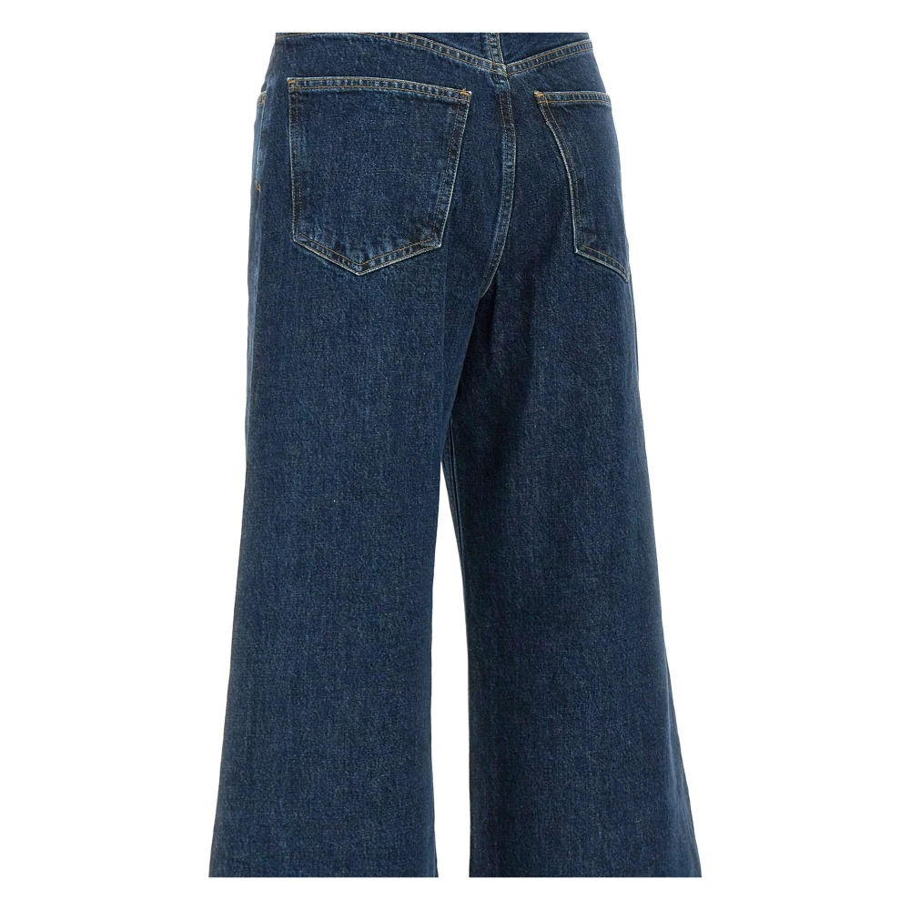 Agolde Dame Jean No Cuff Wide Leg Jeans Blue Dames