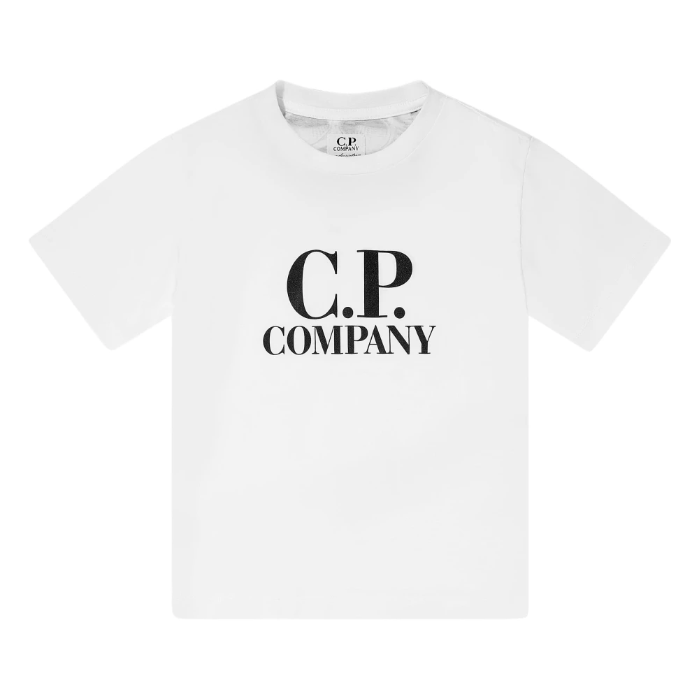 C.p. Company Boys White Kids Short Sleeve T-Shirts, 2 Y, Cotton Jersey Goggle T-Shirt