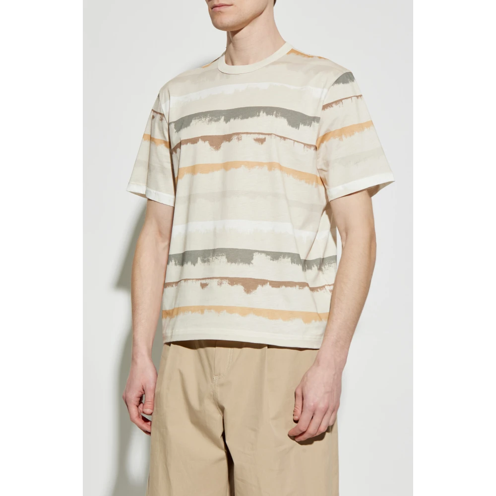PS By Paul Smith Gestreept patroon T-shirt Beige Heren