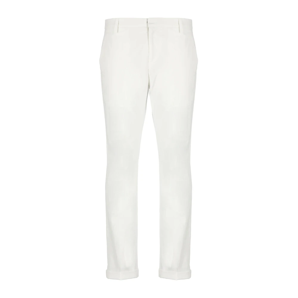 Dondup Witte Katoenen Broek met Zakken White Heren