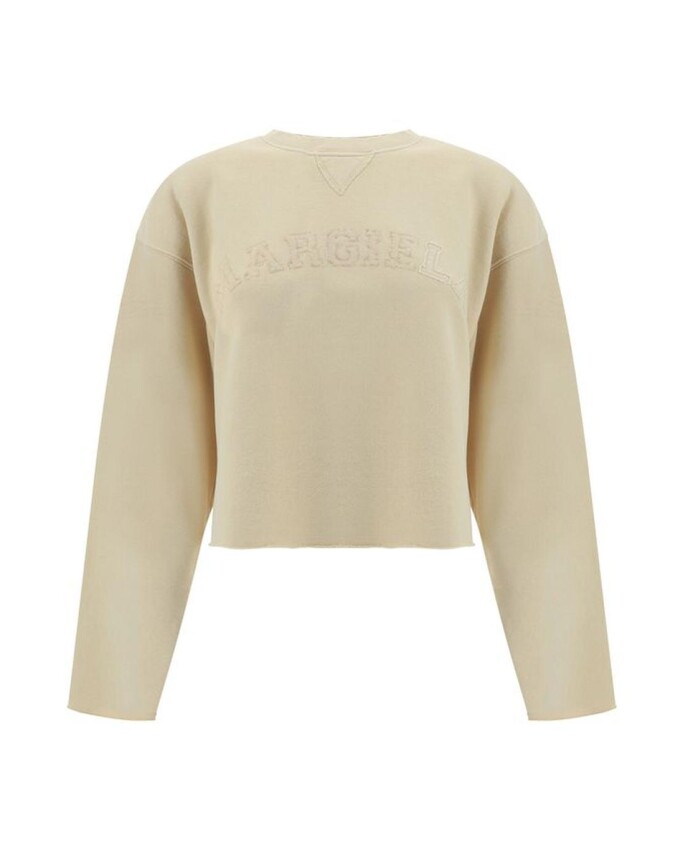 sweatshirt-en-coton-a-encolure-cotelee