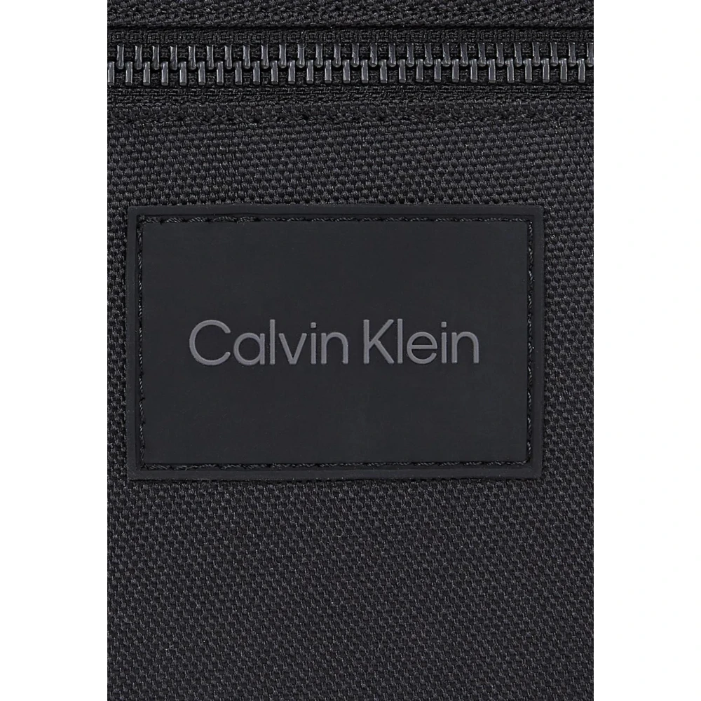 Calvin Klein Zwarte schoudertas met ritssluiting Black Heren