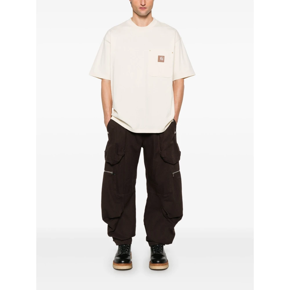 Carhartt WIP Zak T-shirt in Eldon stijl Beige Heren