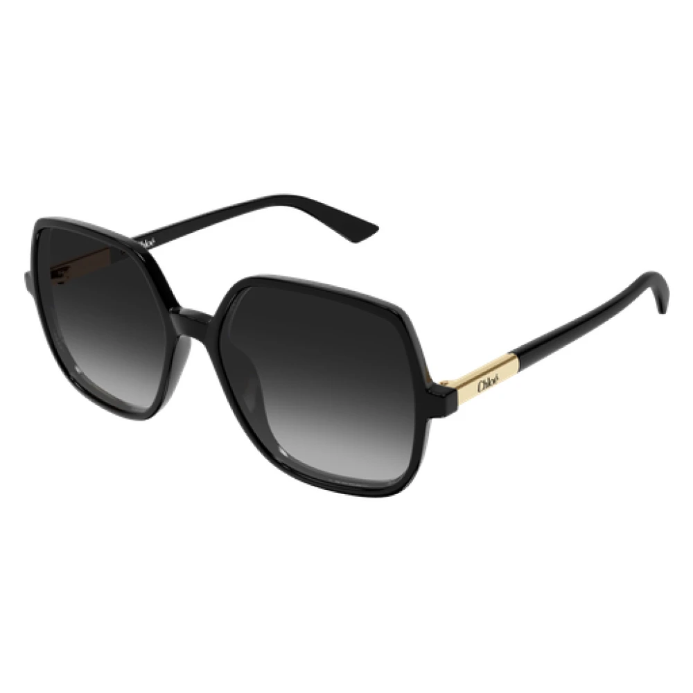 Chloé Unisex Black Sunglasses, 55 Mm, Geometric Sunglasses