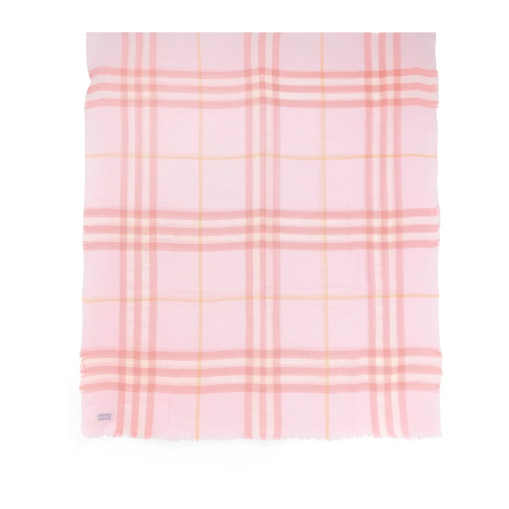 Check Pattern Wool Scarf - Burberry - Modalova