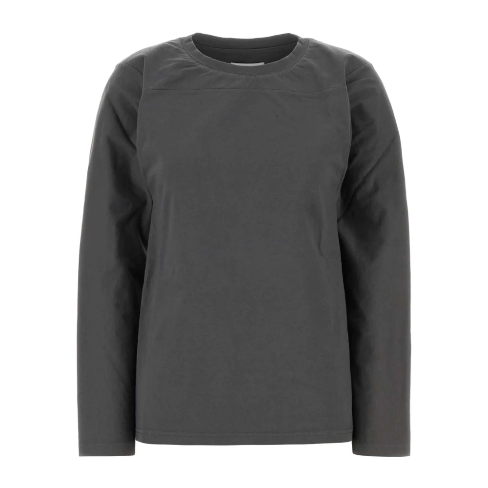 Jil Sander Women's Gray Cotton T-Shirt - Blouses - L - Blouses & Shirts