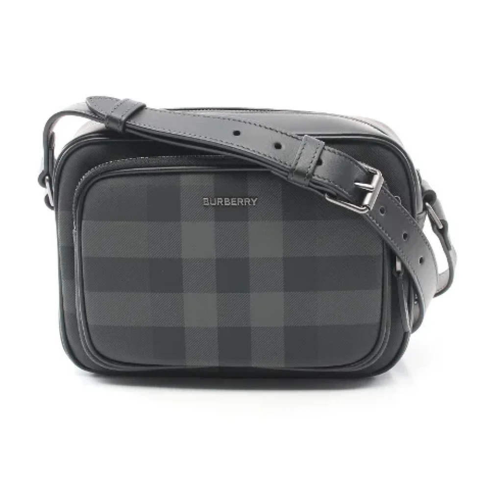 Burberry Vintage Pre-owned Canvas shoulder-bags Gray Dames