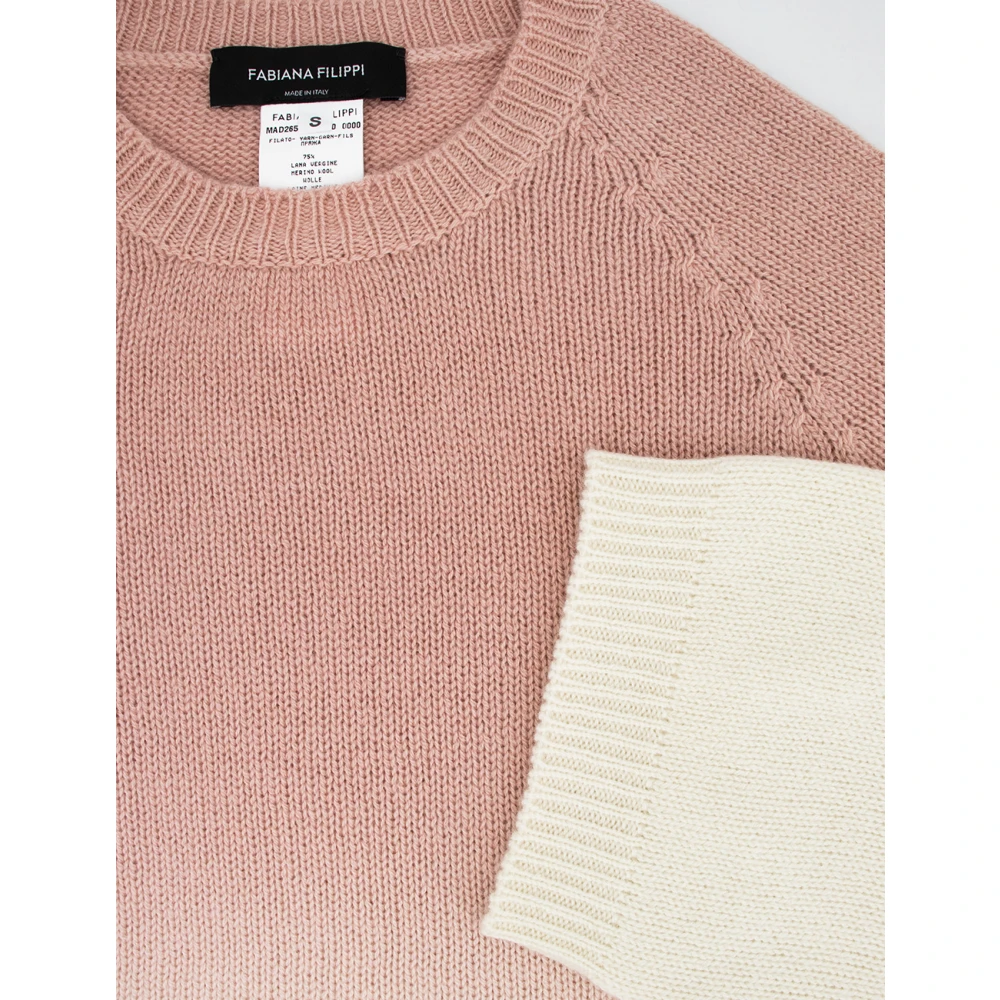 Fabiana Filippi Platinum Oversized Crew-Neck Sweater Multicolor Dames