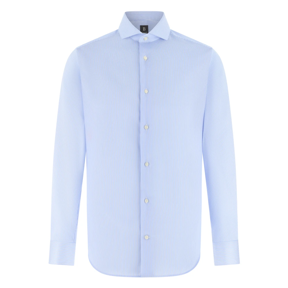 Boggi Milano Herren Blau Ultimate Non-Iron Hemd