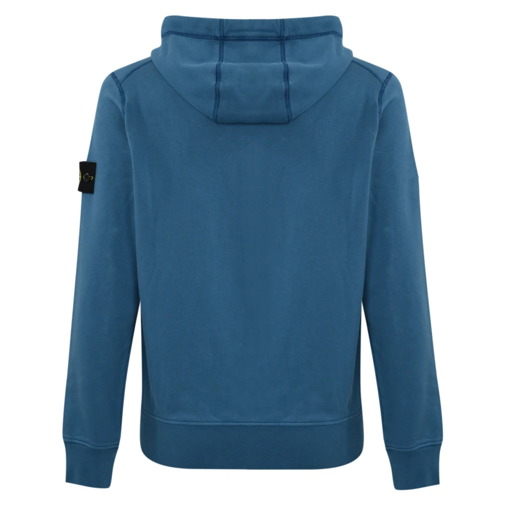 Stone Island Blauwe Zip Hoodie Blue Heren