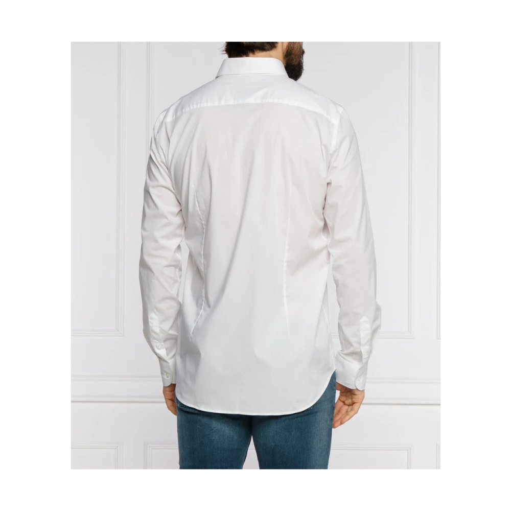 aeronautica militare Wit Katoenen Overhemd met Adelaar Logo White Heren