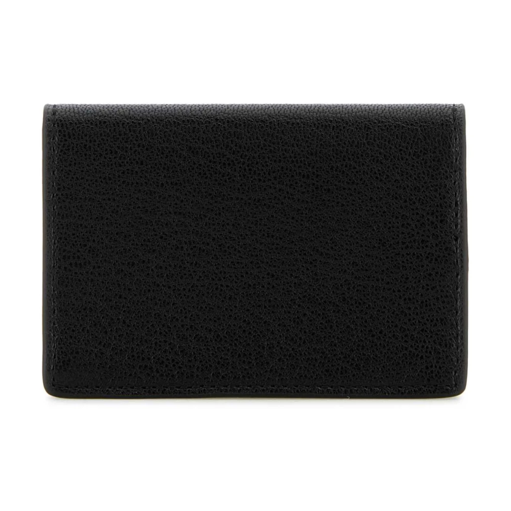 Anya Hindmarch Stijlvolle Zwarte Leren Kaarthouder Black Dames