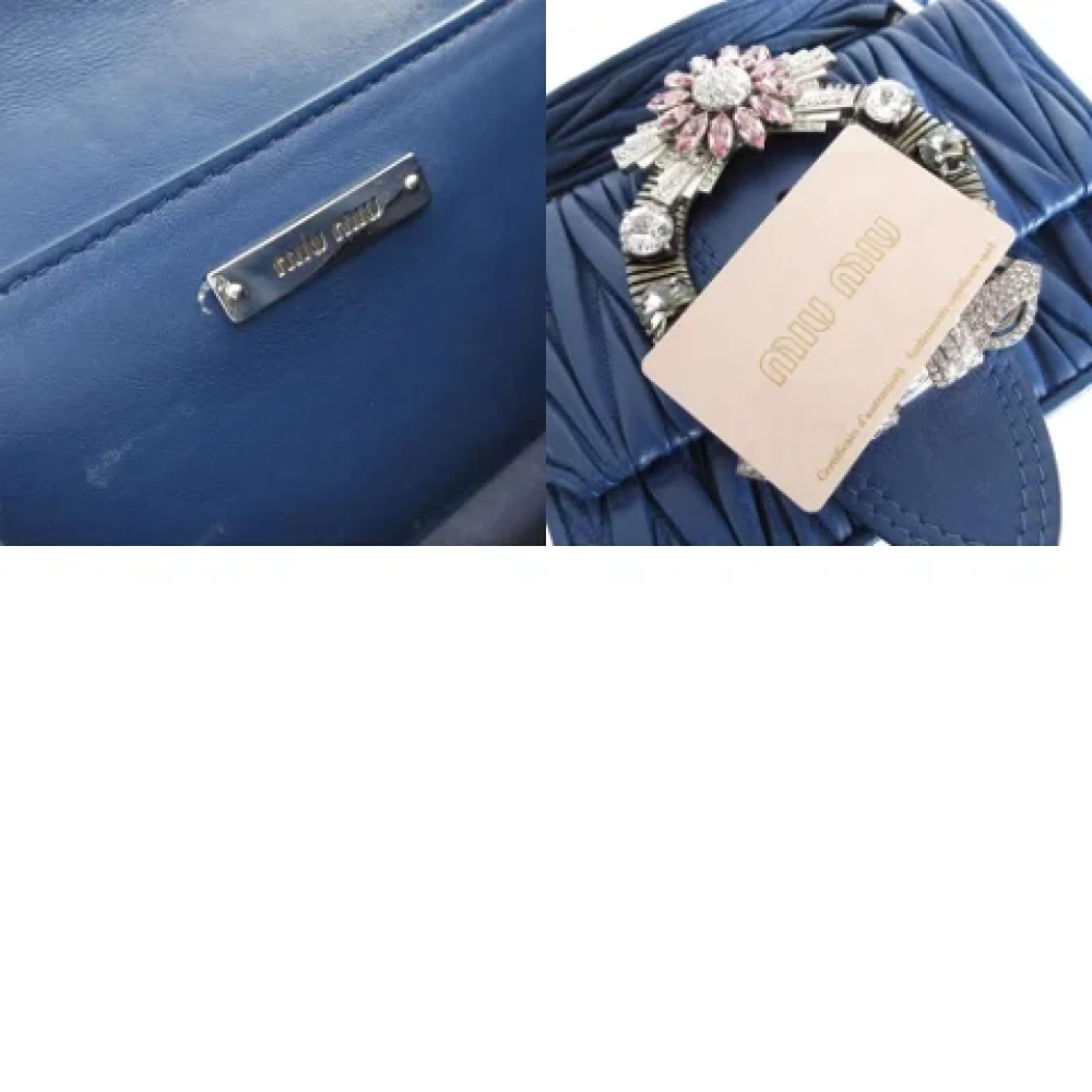 Miu Pre-owned Leather shoulder-bags Blue Dames