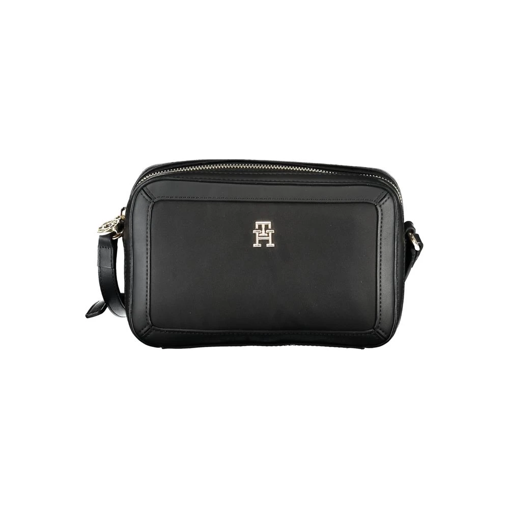 Tommy Hilfiger Zwarte Polyester Schoudertas met Verstelbare Band Black Dames