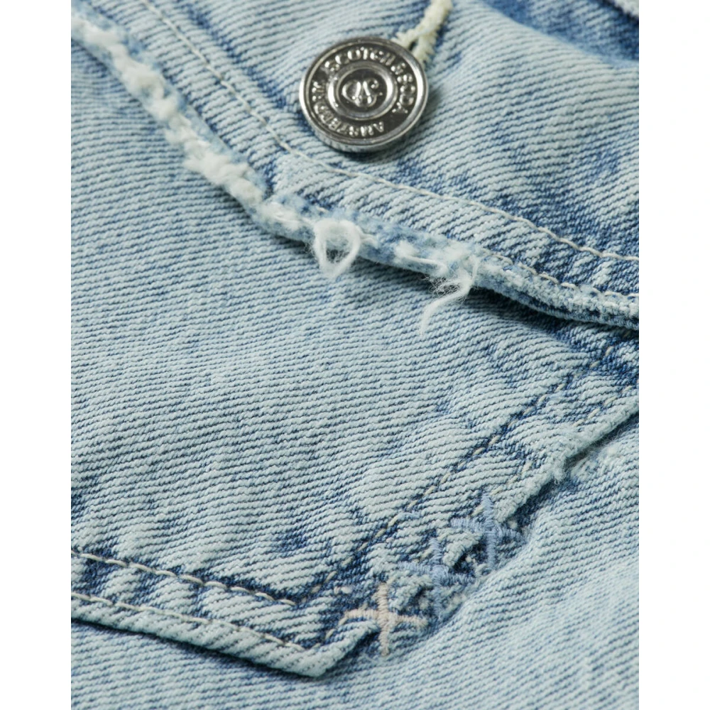Scotch & Soda Korte Denim Trucker Jack Blauw Blue Dames