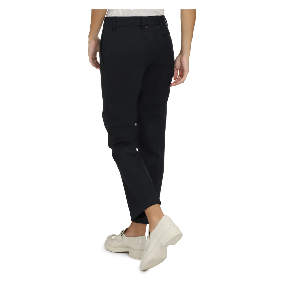 Golden Goose Viscose Broek met Zakken en Oprolbare Pijpen Blue Dames
