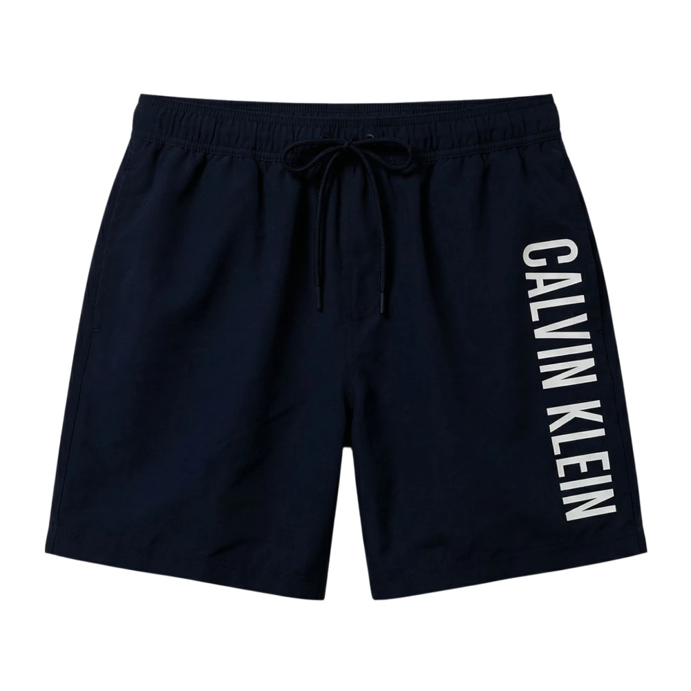 Calvin Klein Men's Blue Beachwear, S, Medium Drawstring Swim Shorts