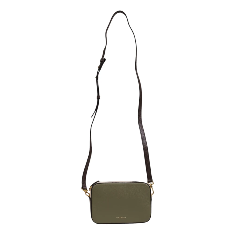 Coccinelle Tricolor Schoudertas Herfst Winter Collectie Green Dames