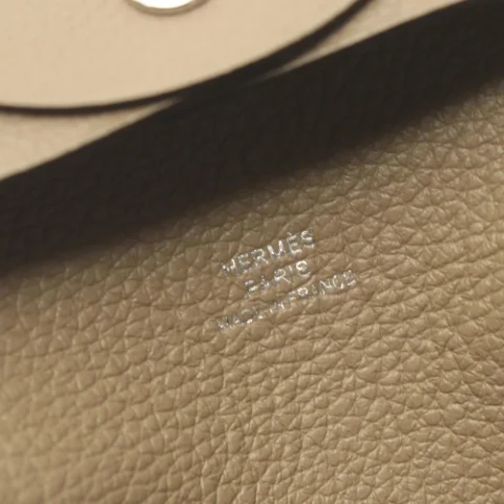 Hermès Vintage Pre-owned Fabric wallets Beige Dames