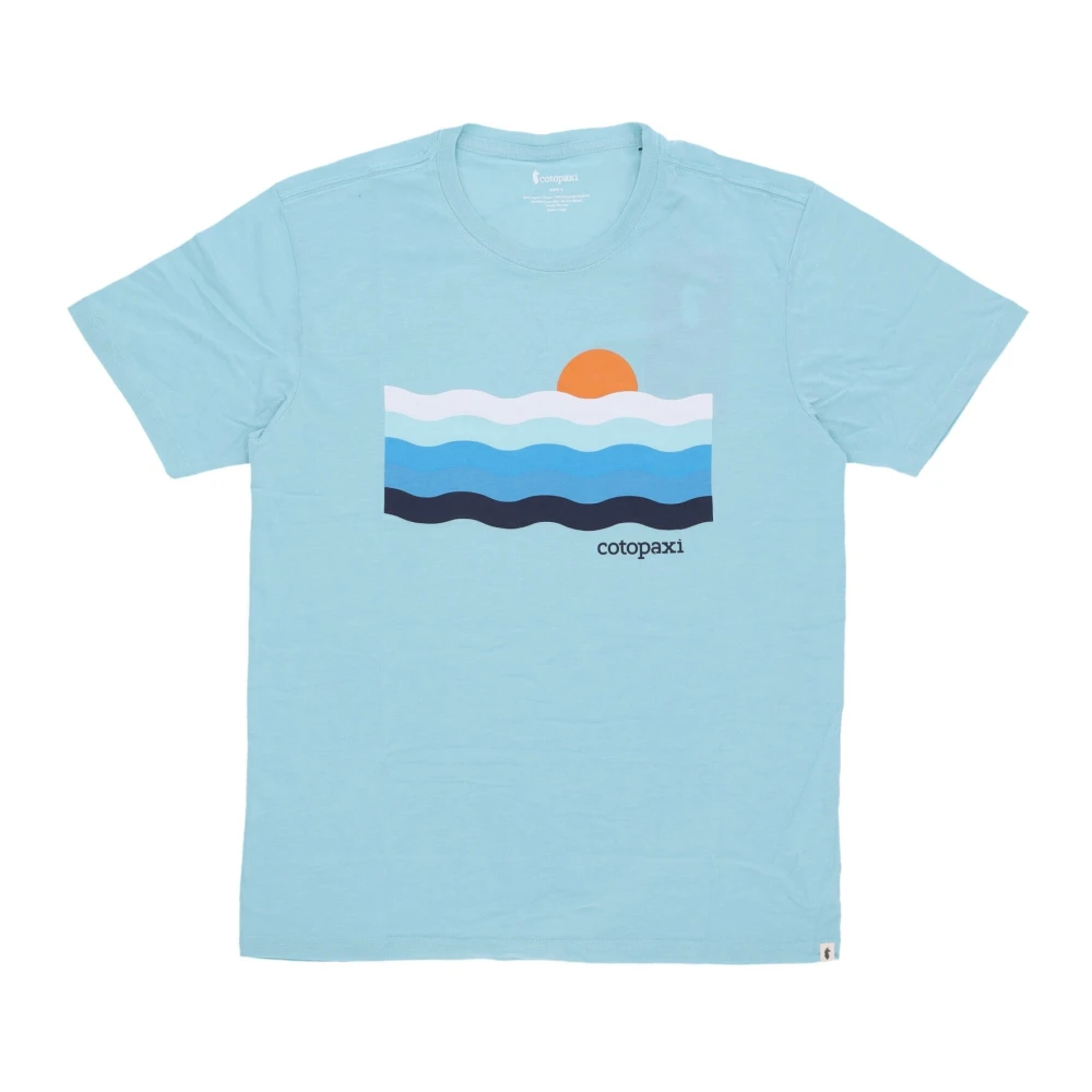 Cotopaxi Disco Wave Sea Glass T-shirt Blue Heren