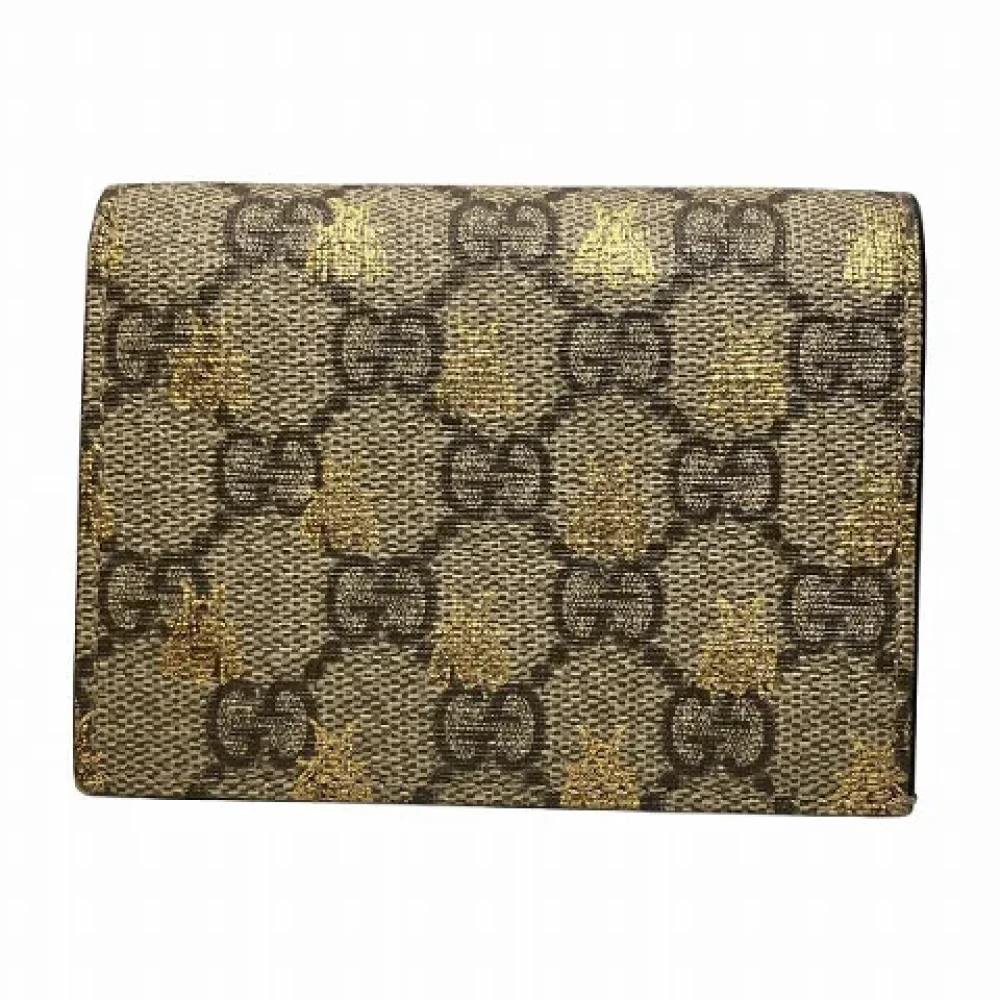 Gucci Vintage Pre-owned Canvas wallets Beige Dames