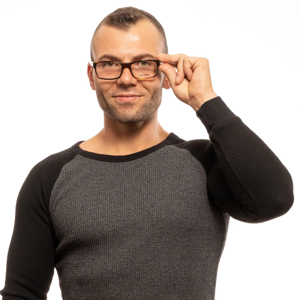 Zadig & Voltaire Bruine Rechthoekige Heren Optische Brillen Brown Heren