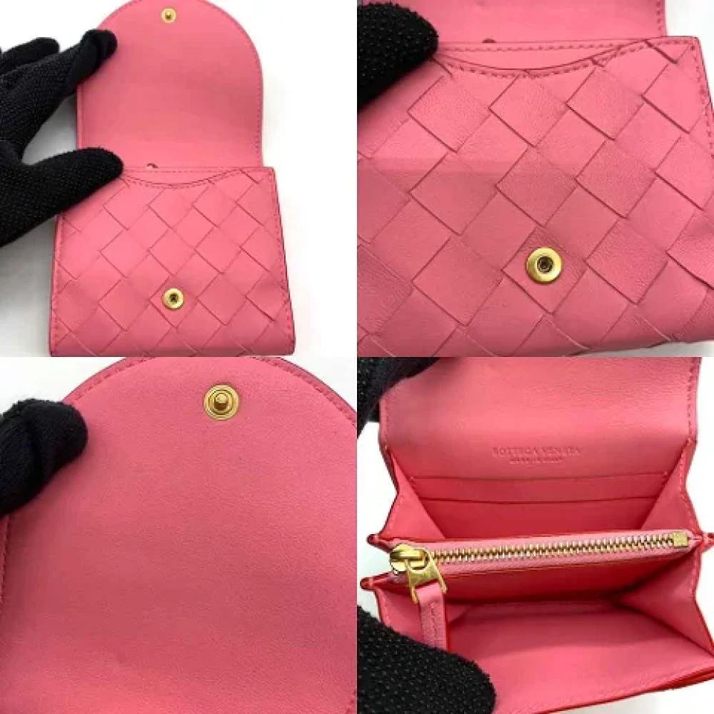 Bottega Veneta Vintage Pre-owned Leather wallets Red Dames