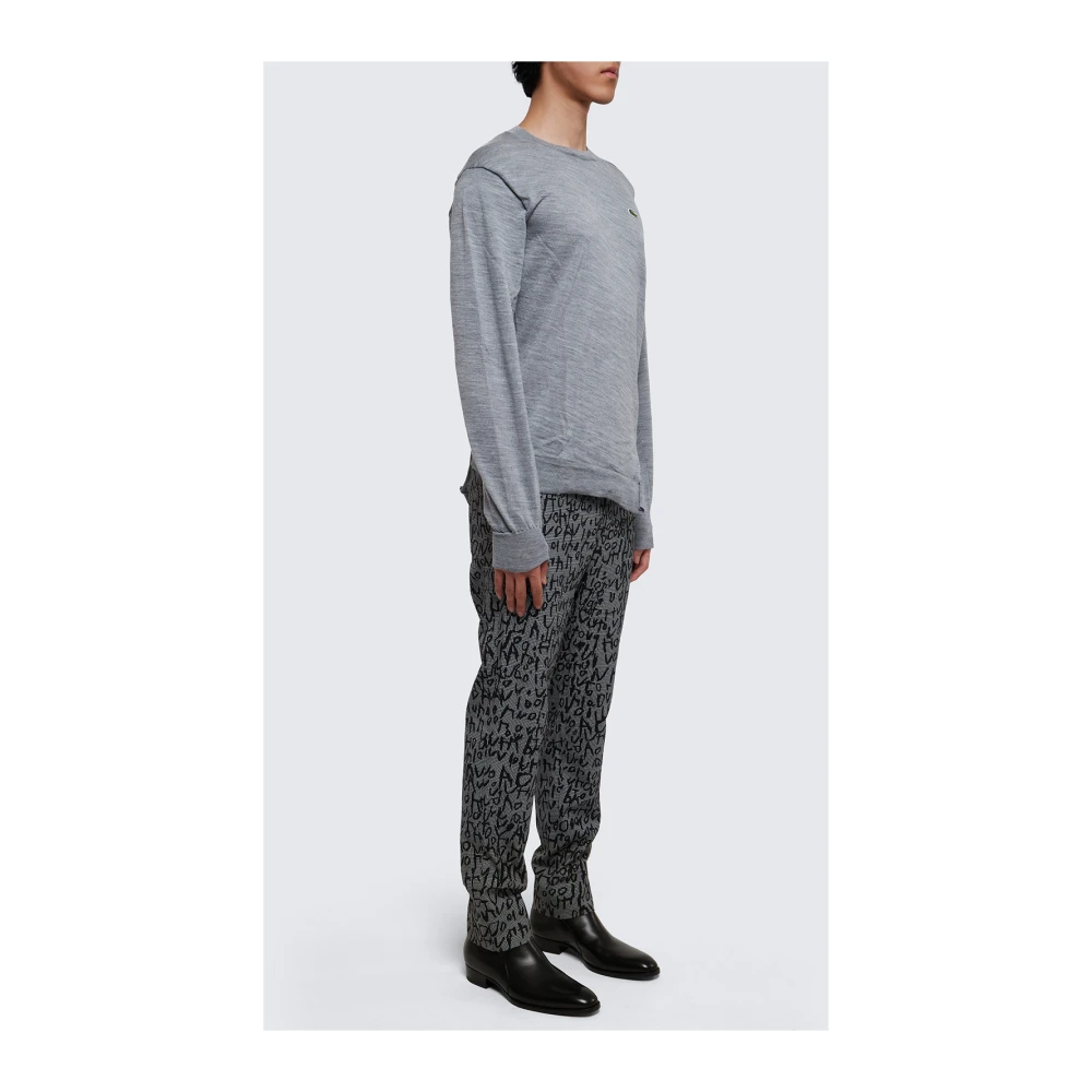 Comme des Garçons Grijze Trui met Logo Print Gray Heren