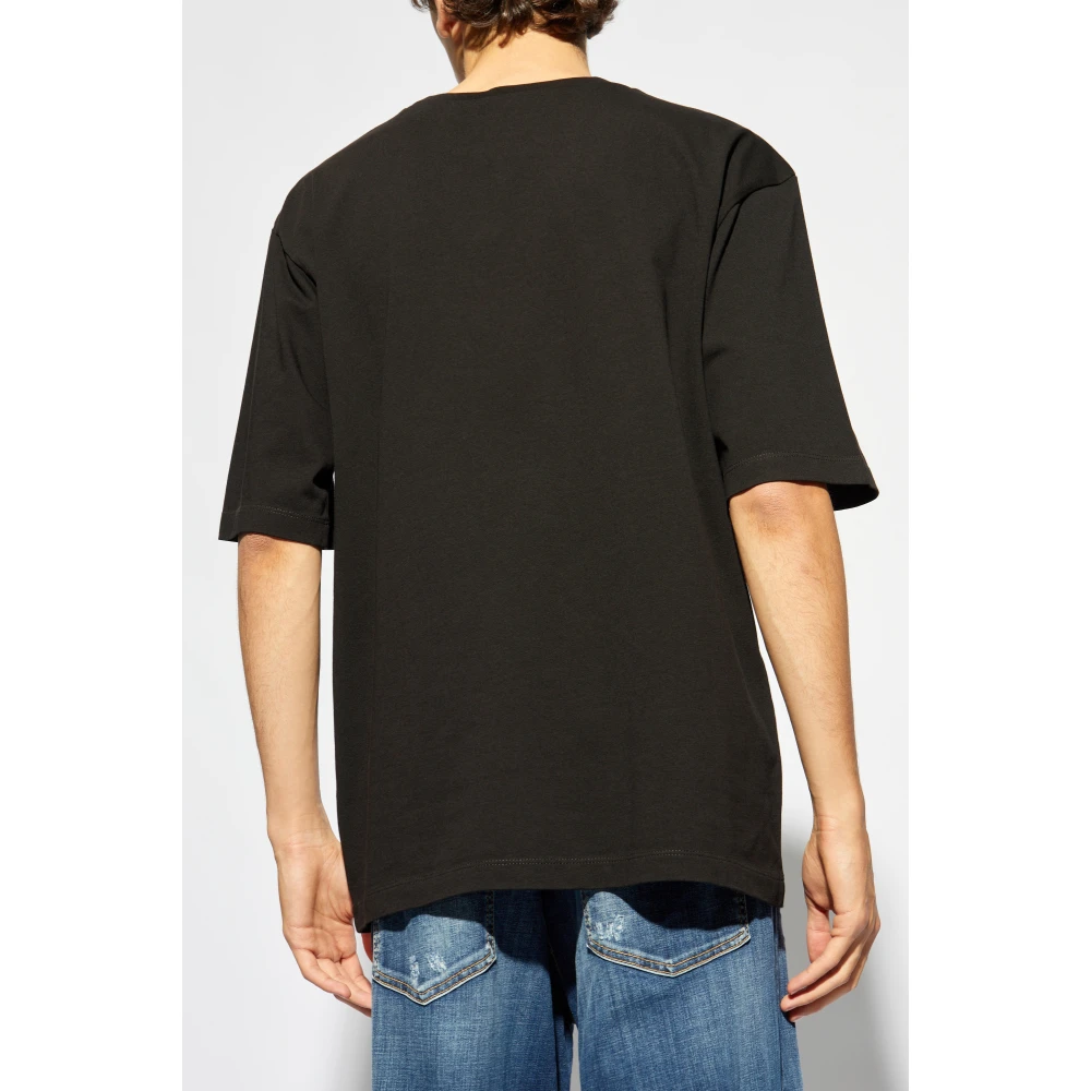 Dsquared2 T-shirt met logo patch Black Heren