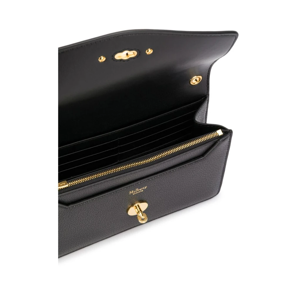 Mulberry Zwarte Schoudertas met Structuur Black Dames