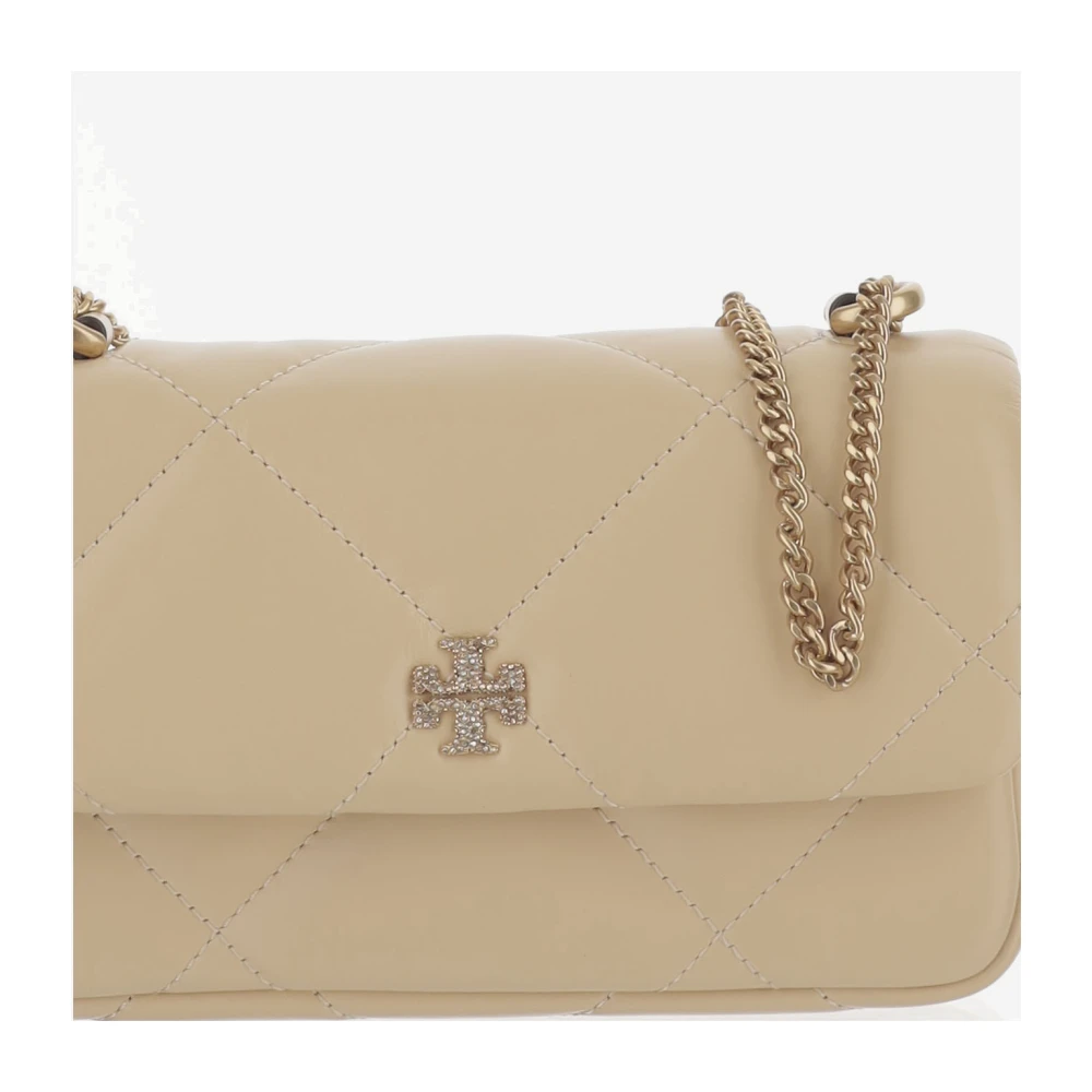 TORY BURCH Stijlvolle Crossbody Tas voor Dagelijks Gebruik Beige Dames