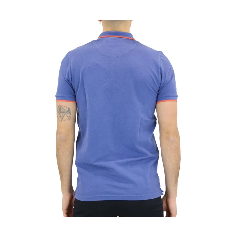 Manuel Ritz Polo Korte Mouw Blue Heren