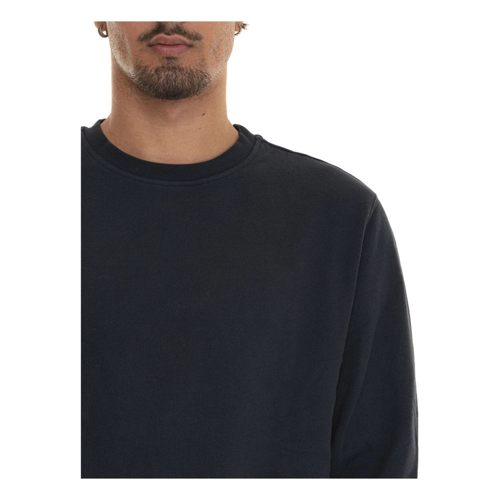 Gant Effen Crewneck Sweatshirt met Pluche Interieur Blue Heren