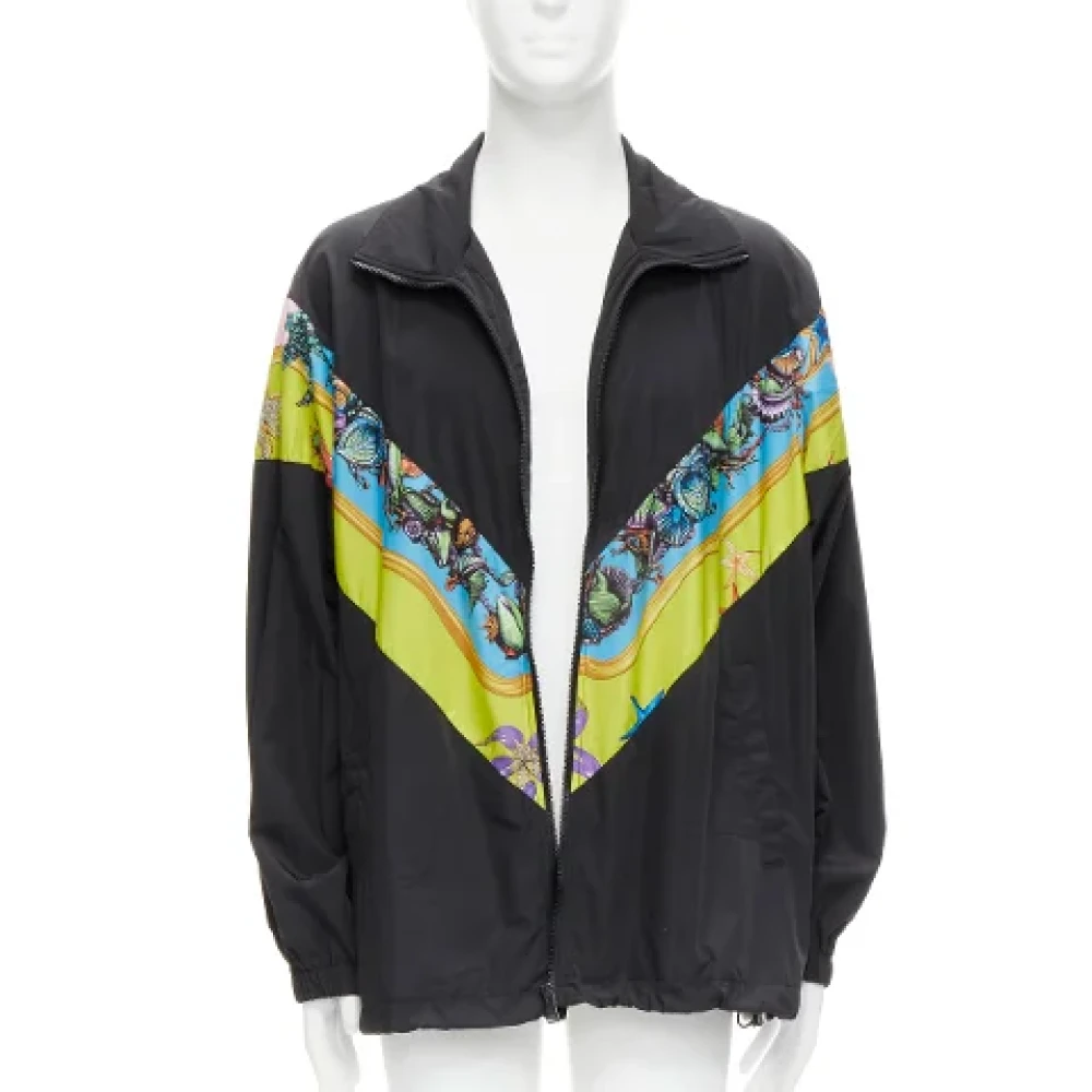Versace Pre-owned Polyester outerwear Black Heren
