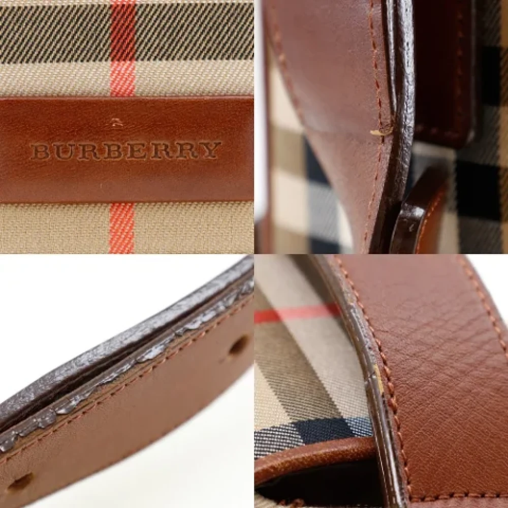 Burberry Vintage Pre-owned Canvas shoulder-bags Beige Dames