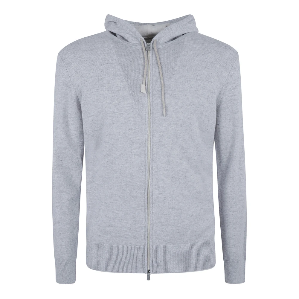 Eleventy Lichtgrijs Ivoor Hoodie Gray Heren