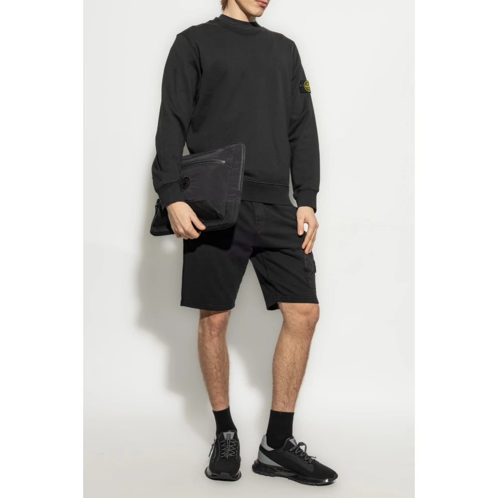 Stone Island Sweatshirt met logo Black Heren